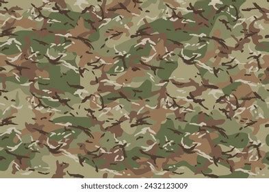 Multi Terrain Multicam Camouflage Seamless Pattern Seven Stock Vector