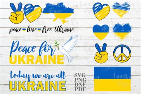 Ukraine Svg Bundle Peace Love Svg Stand With Ukraine Svg Etsy