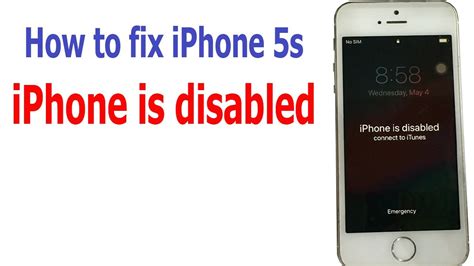 How To Fix Iphone Is Disabled Connect To Itunes Iphone S Iphone Wired