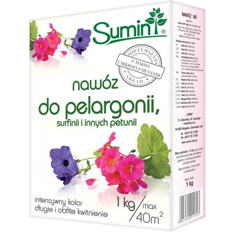 NAWÓZ DO PELARGONI SURFINI I INNYCH PETUNII 1 KG SUMIN Sklep EMPIK