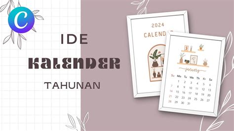 Tutorial Membuat Kalender 2024 Di Canva Kalender Aesthetik Calendar