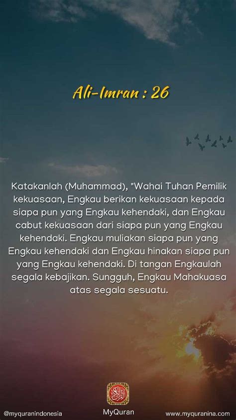 Surah Ali Imran Kehidupan Rumah Mungil Hidup