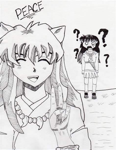 Inuyasha Smilling Kagomes In Shock By Manileeg1234 On Deviantart