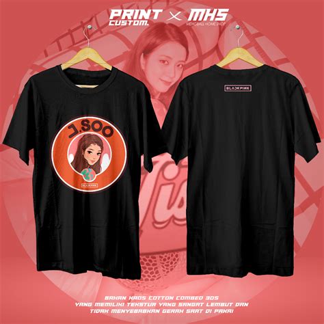 Jual Kaos Plesetan Jisoo Blackpink Jsoo Lengan Pendek Cotton Combed S