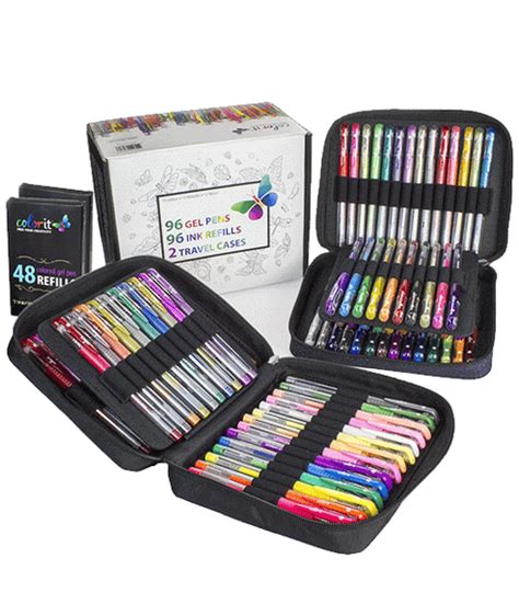 96 Gel Pen Bundle 48 Original Set And 48 Glitter Pen Set With Refills