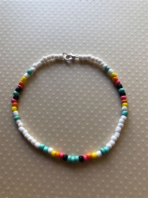 Beaded Anklet Seed Bead Anklet Ankle Bracelet Boho Anklet Colorful