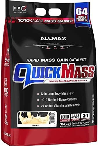 Allmax Quickmass Vanilla 10 Lb Rapid Mass Gain Catalyst Up To 64 Grams Of