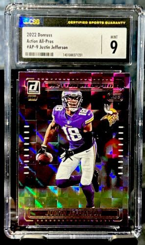 2022 Panini Donruss Justin Jefferson Action All Pros Prizm Insert