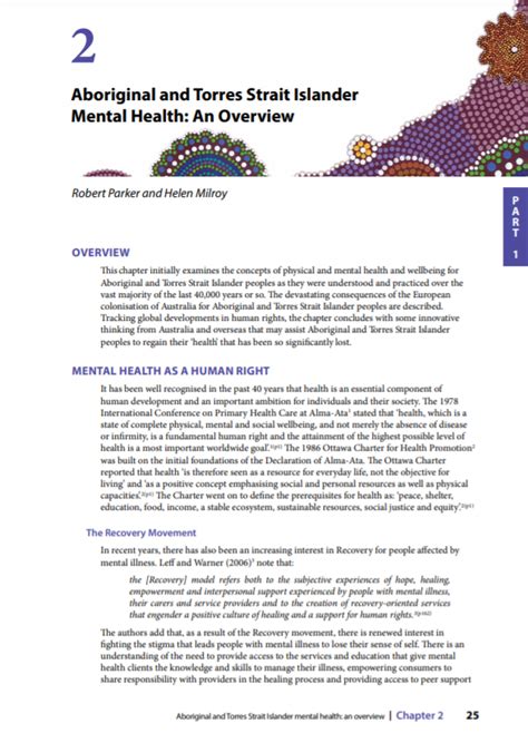 Aboriginal And Torres Strait Islander Mental Health An Overview Aipep