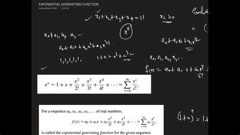 Module 4 Exponential Generating Functions Youtube