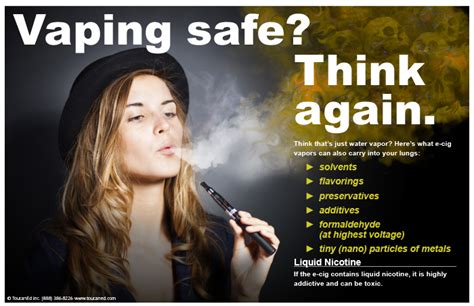 Vaping E Cigarette Facts Prevention And Cessation Posters And Kits