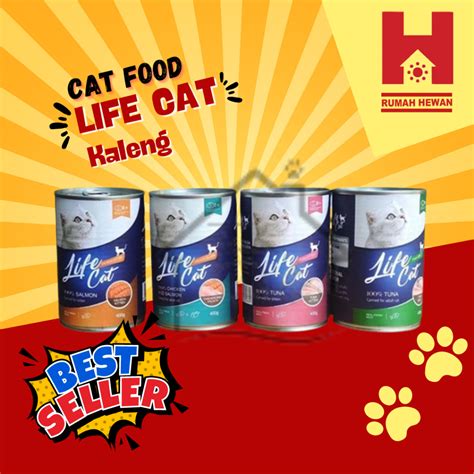 Jual Lifecat Kaleng 400gr Kitten Adult Makanan Kucing Basah Life