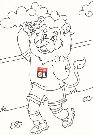 Printable Olympique Lyonnais Coloring Pages Free Pdf Coloringfolder