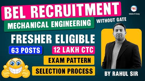 Bel Recruitment Lakh Ctc Without Gate Bel Syllabus Form