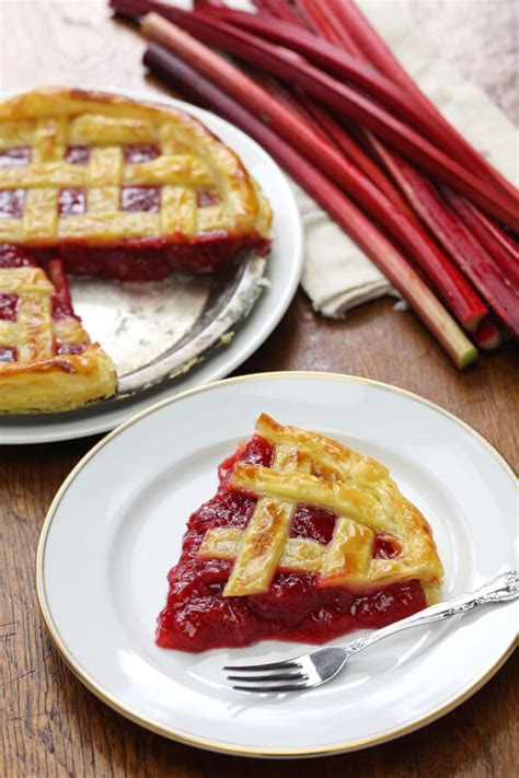 Lattice Rhubarb Pie Recipe | CDKitchen.com