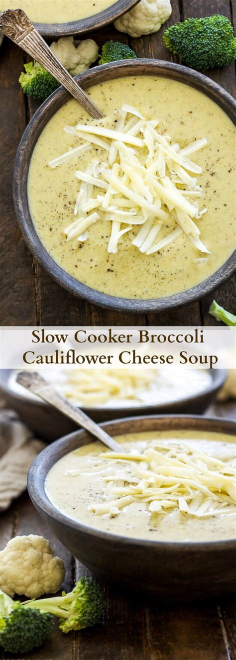 Slow Cooker Broccoli Cauliflower Cheese Soup Recipe Runner