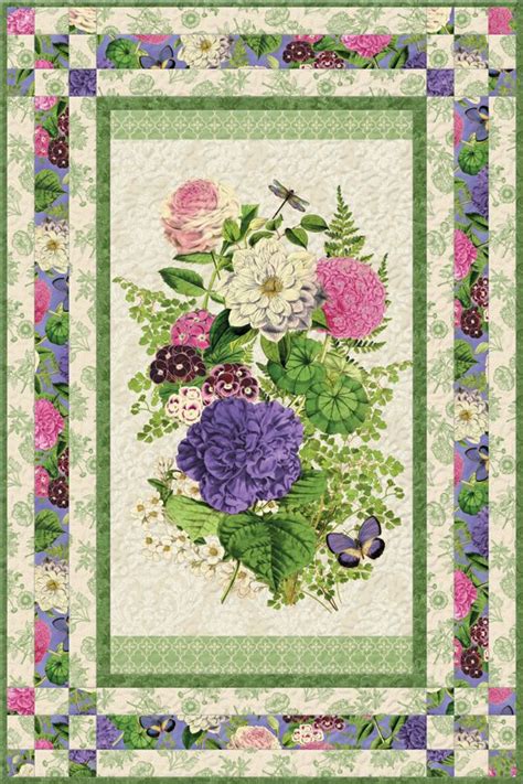 Flower Show I Free Quilt Pattern Panel Quilt Patterns Quilts Fabric