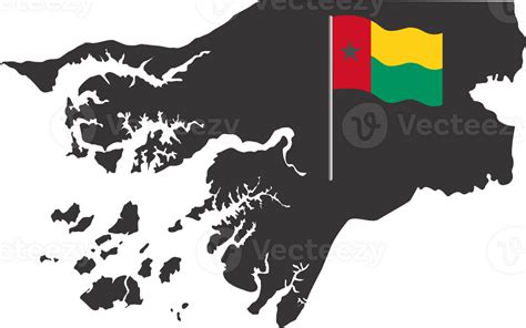 Guinea Bissau Bandera Alfiler Mapa Ubicación 23427139 Png