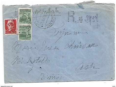 Storia Postale RSI Raccomandata S Polo Venezia 31ott1944 X Asti