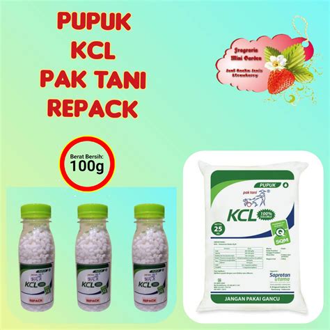 Pupuk KCL Pak Tani Repack 100 Gram Lazada Indonesia