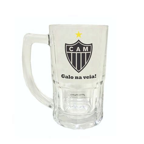 Caneca de Chopp de Vidro Atlético Mineiro 340ml Elo7