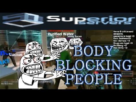 PewLookAlike On Gmod Trolling As Body Blocking People On Superior