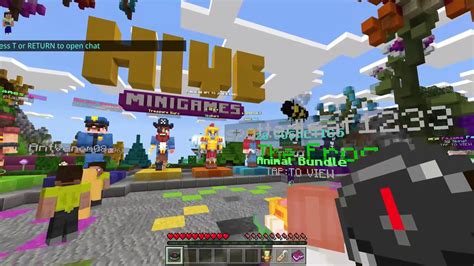 Playing Hive Minigames On Minecrfat Youtube