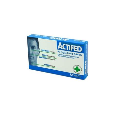 Actifed Decongestant Tablets 12s Johnstons Pharmacy Longford