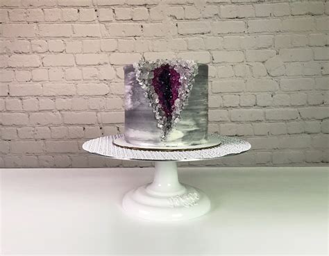 Purple Geode Cake Tutorial Gratitude Baker Gratitudebaker