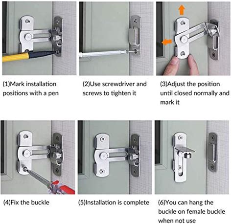 Flip Sliding Right Angle Door Latch 90°degree Stainless Steel Safety Gate Latch For Barn Door