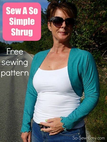 Free Shrug Pattern Sew A So Simple Shrug So Sew Easy Bloglovin