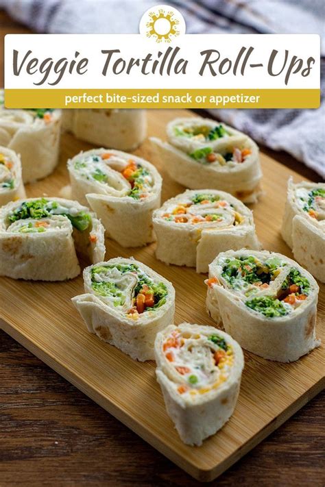 Veggie Tortilla Pinwheel Roll Ups Recipe Tortilla Pinwheels Veggie