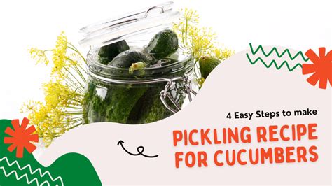 Pickling recipe for cucumbers: 4 Easy Steps to make - wellgoodnews.com