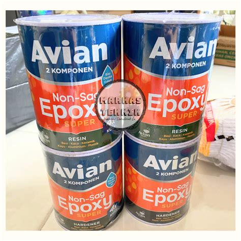 Jual Avian Lem Epoxy Non Sag Komponen Kg Resin Hardener