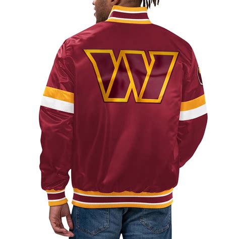 Starter Burgundy Satin Washington Commanders Home Game Jacket