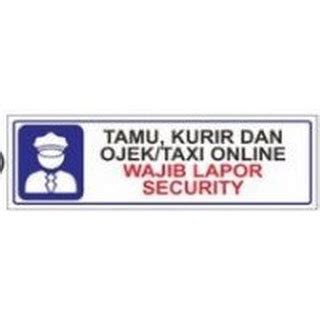 Jual STIKER TAMU KURIR DAN OJEK TAXI ONLINE WAJIB LAPOR SECURITY