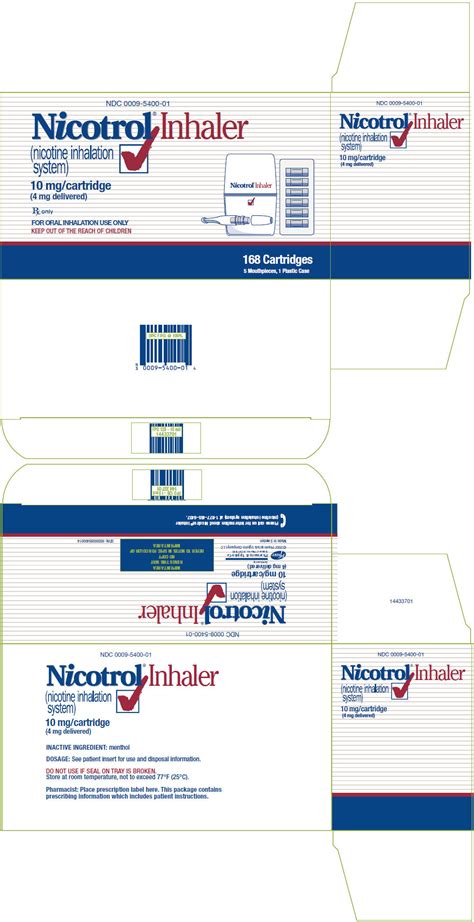 Dailymed Nicotrol Nicotine Inhalant