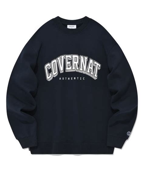 Musinsa Covernat Arch Logo Sweatshirt Dark Navy