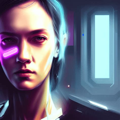 Cyberpunk Portrait Painting · Creative Fabrica