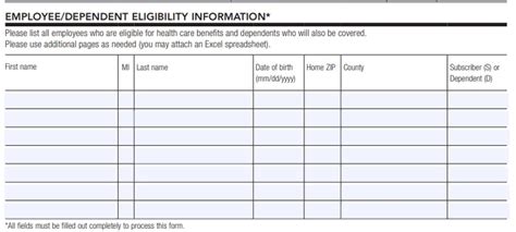 Quotes Employer Health Insurance Census Template Online Instantly