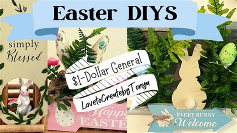 EASTER DIYS 2023 Easter Decor Ideas Using 1 Dollar General Finds In