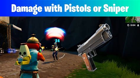 Fortntie Damage Opponents With Pistols Or Sniper Rifles Week