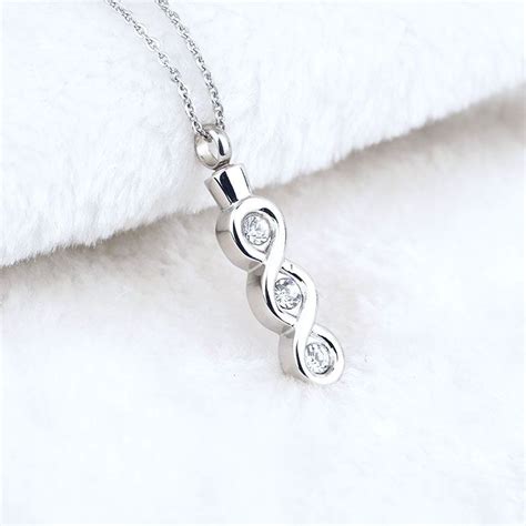 Personalized Infinity Cremated Ashes Necklace Ashes Necklace Memorial Jewelry Necklace