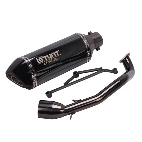 Buy Motorcycle Full Exhaust Pipe System Header Muffler For Gy6 Engine 125cc 150cc Scooter Moped