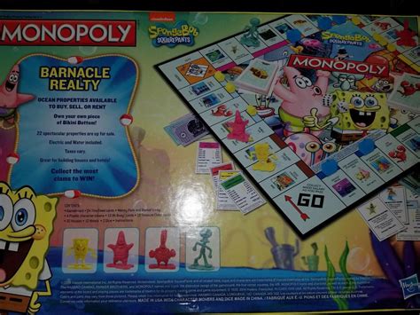 SPONGEBOB SQUAREPANTS MONOPOLY BOARD GAME NICKELODEON HASBRO NEW Unsed ...