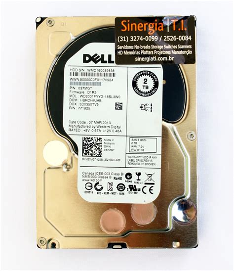 037MGT HD Dell 2TB SAS 6 Gbps 7 2K 3 5 DP N