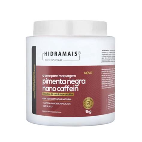 Hidramais Creme Pimenta Negra Nano Caffein Kg M Scara Capilar