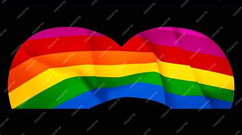 Premium Photo Lgbt Pride Month Concept Illustration Rainbow Heart And Homosexual Rainbow Love