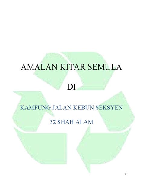 Pdf Amalan Kitar Semula Di Dokumen Tips