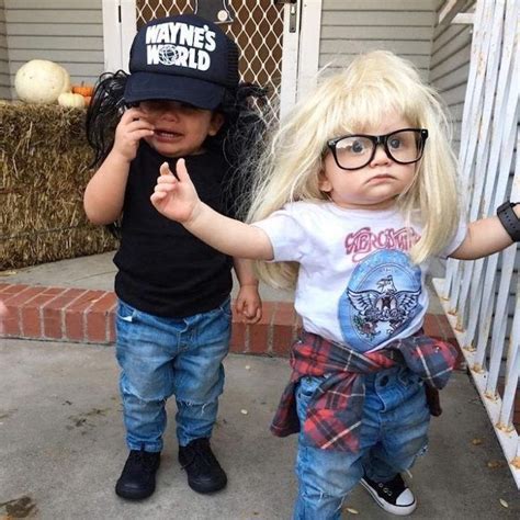 Two Baby Boys Dressed As Wayne And Garth Waynes World Inspired